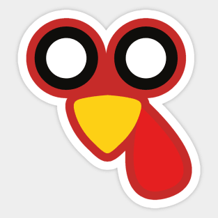 Turkey Face Costume T-Shirt Sticker